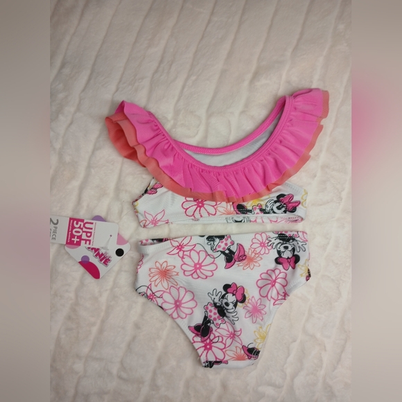 Disney Minnie Mouse 2-Piece Swimsuit | Toddler 2T | UPF 50+Description: - Picture 3 of 9